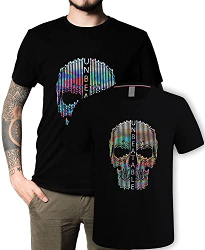 Gothic Skull T-Shirt Mens Graphic Tees Streetwear, Youth Color Changing Shirt - Party Laser Hypercolor Novelty T-Shirts for Men Fashion Short Sleeves Shirts ï¼ˆXLï¼Œ Gothic Skullï¼‰