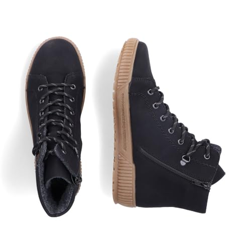 Rieker Damen Klassische Stiefeletten N0730, Frauen Stiefeletten, lose Einlage,Kurzstiefel,uebergangsschuhe,schwarz (00),42 EU / 8 UK