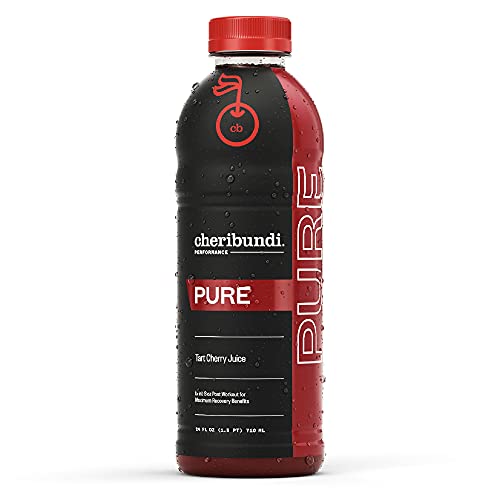 Cheribundi Tart Cherry Juice with Antioxidants for Maximum Recovery | 60 Cherries per 8oz Serving - Pure - 24oz, 8 Pack