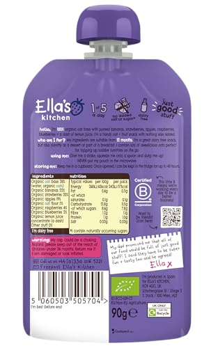 Ella's Kitchen Berry Oaty Smooshy 3 x (4 x 90g) - Image 2