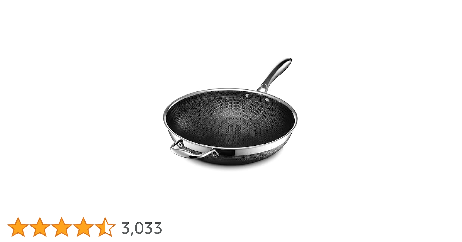 HEXCLAD 中華鍋 ステンレス製　30センチ Amazon｜HexClad ハイブリッド ノンスティック 中華鍋 【30cm