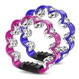 Flexzion Flower Tamburin – 20,3 cm (8 Zoll) Handschlaginstrument mit Metallschellen und ergonomischem Griff – kleine Tamburine für Erwachsene, Kinder, Kirche, Partys und Musikveranstaltungen (2 Stück,