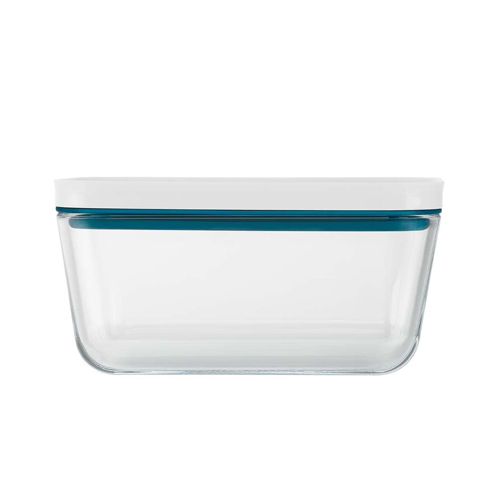 ZWILLING Fresh & Save recipiente de vacío tamaño M, vidrio, con tapa de vacío, azul