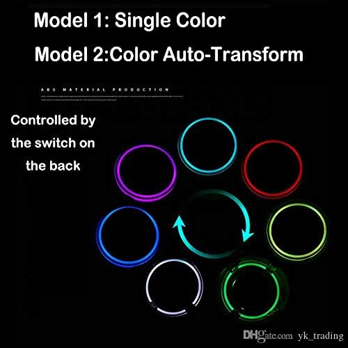 Tonet Newest 7 Colors Changing USB Mat Luminescent Cup Bottle Drinks Coaster Pad LED Interior Atmosphere Decal Lamp for Chevy Corvette (Corvette)