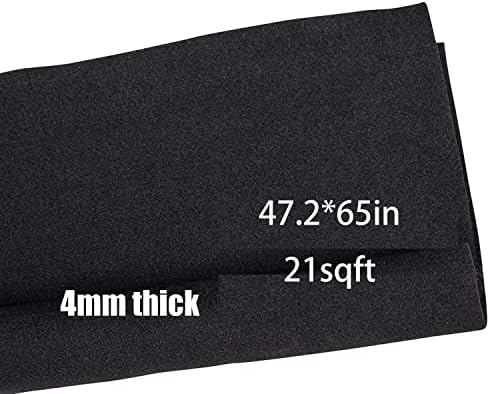 Chimailong Speaker Box Carpet Fabric Black: Car Trunk Truck Auto Automotive Liner Speakers Subwoofer Interior Cover Roll Carpeting for Sub Box Polyester Fiber Material 47 X 65 in 21.25 Sqft（Folded）
