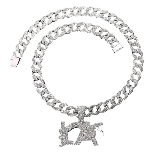 Pendentif cubain Los Angeles de style gothique audacieux, bijou streetwear pour homme