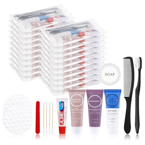 Toiletries Kits Bulk Disposable Travel Supplies, Personal Hygiene...