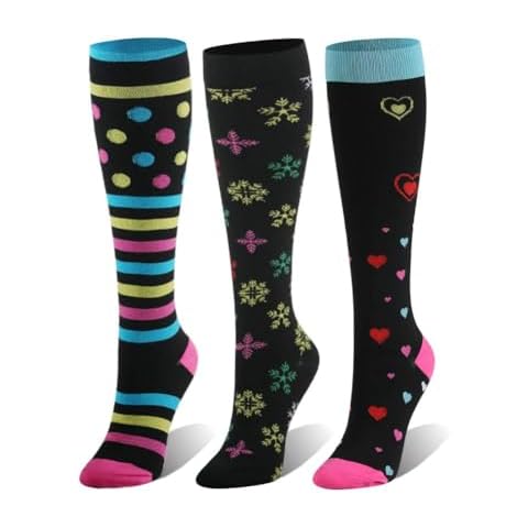 NexiEpoch Compression Socks for Women & Men, 3 Pairs for Running, Travel Cover