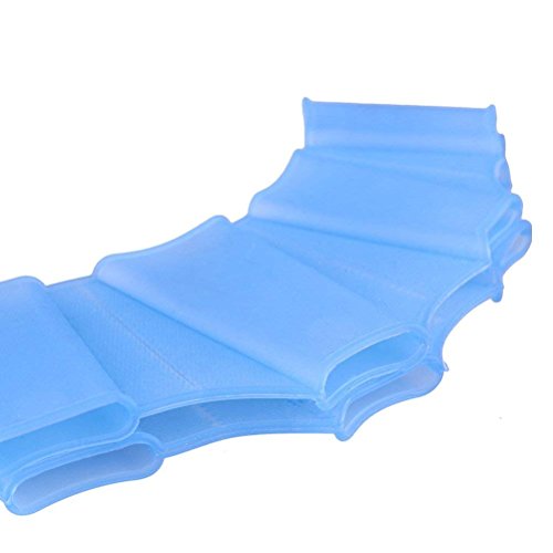 traderplus 3 Pairs Swimming Hand Paddles Training Finger Webbed Flippers Gloves Diving Gear for Adults and Kids Improve Swimming Speed (Blue, M (for Women))