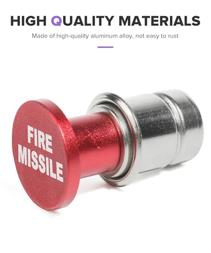 Image of Car Cigarette Lighter,Car Accessories,12 Volt Waterproof Pop-Out Aluminum Alloy Vehicle Cigarette Lighter Plug,Fit for Most Cars with Standard 12V Power Source (FIRE Missiles)