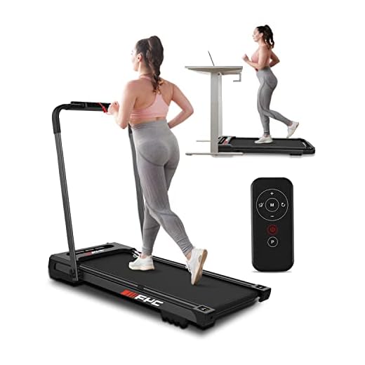 FYC Under Desk Treadmill - 2 in 1 Folding Treadmill Desk Workstation for Home 300LBS Weight Capacity, 3.5HP Free Installation Foldable Treadmill Compact Electric Running Machine for Office, Black