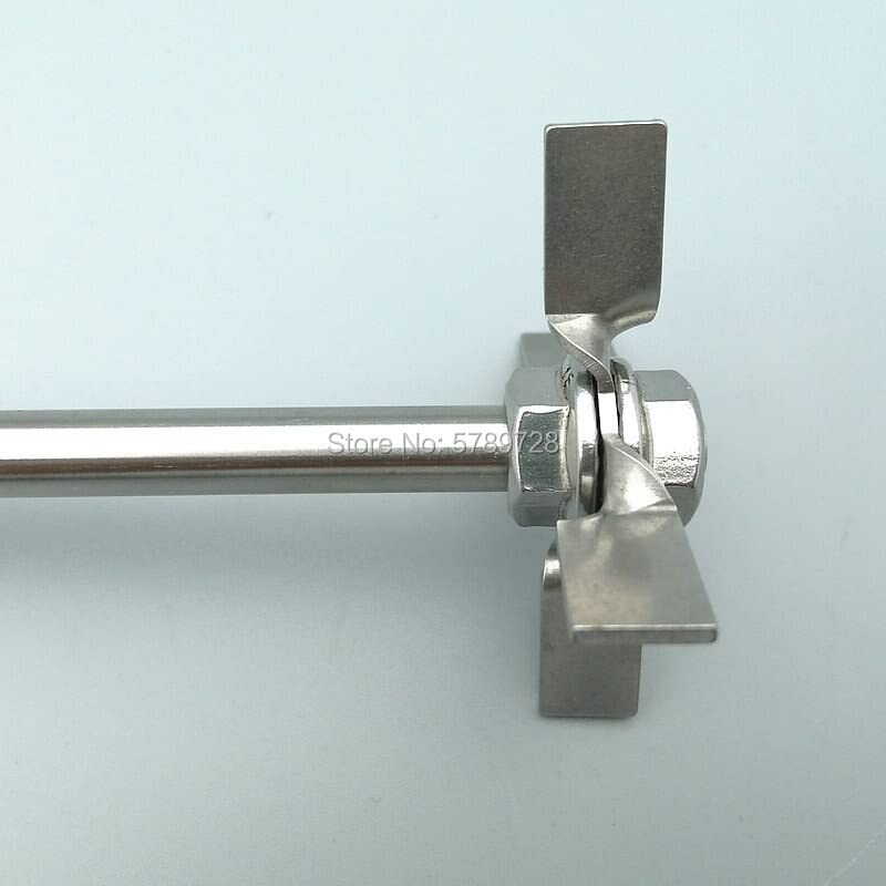 Paleta agitadora, 304 Stainless Steel 4-Blade Overhead Stirring Rod for Laboratory 1set 60/70x8x200-400mm(70x8x400mm)