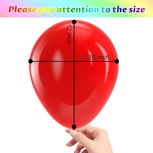 Reaeon QQ-100PACK Colorful Balloons, 100 Pcs 12 Inch Assorted Rainbow Latex Balloons, Bright Color Balloons For Birthday Baby Shower Wedding Party Decorations thumb #1