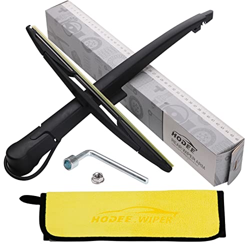 HODEE Rear Wiper Arm Blade Kit Exact-Fit Replacement for 2007-2014 Chevrolet Chevy Tahoe Suburban Yukon Escalade OEM-Style Fit Easy Install in Minutes Complete Hardware Included (Cap/Nut) Streak-Free