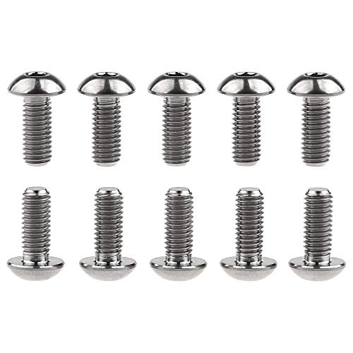 Wanyifa Titanium Ti Water Bottle Cage M5x8 10 12 15mm Bolt Button Head Allen Key Screws Pack of...