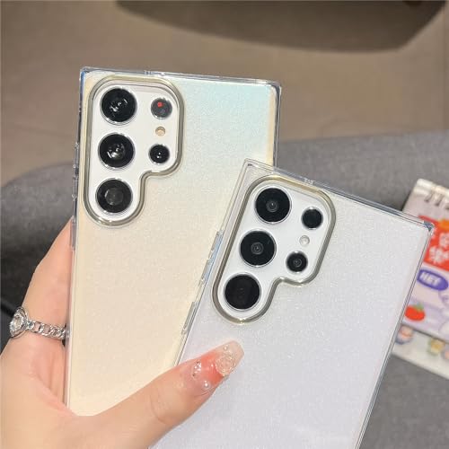 Coque Samsung S23 Ultra transparente bleue à paillettes - 4