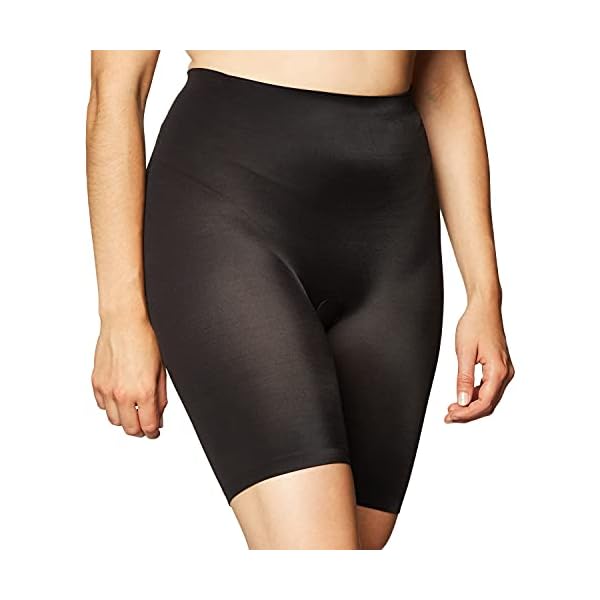 Maidenform-Womens-Cover-Your-Bases-Smoothing-Shapewear-Slip-Short-DM0035 Maidenform womens Cover Your Bases Smoothing Short Dm0035 shapewear half slips, Black, Large US