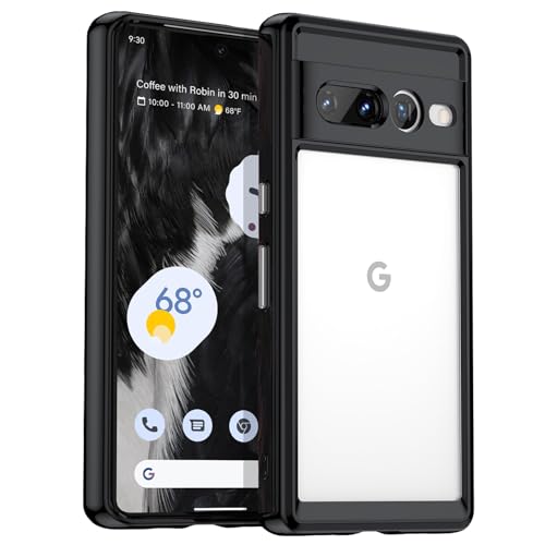 Coque Google Pixel 7 Pro antichoc et transparente protection arrière noire HOOMIL