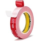 LLPT Double Sided Heavy Duty Tape Waterproof Permanent Mounting Tape 1' x 18Ft Two Sided Adhesive Photo Frame Hanging Strips for Poster Automotive Home Deco (G495025mm)