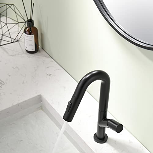 Robinet de cuisine for eau chaude et froide avec douchette Pull Down laiton