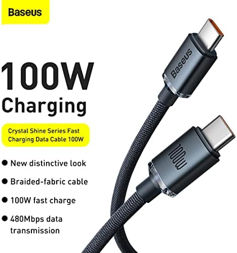 Baseus Crystal Shine 100W 200 cm Type-C Şarj Kablosu - Görsel 7