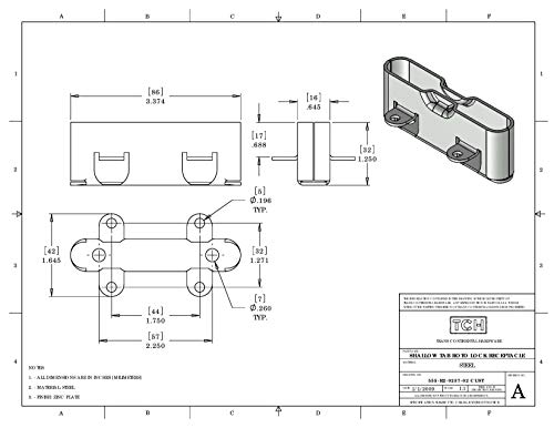 Image of Southco Heavy Duty Roto Lock Kit - Concealed Panel Fastening Draw Latch Coffin Lock Shallow Tab - R2-0257-02 & R2-0259-02