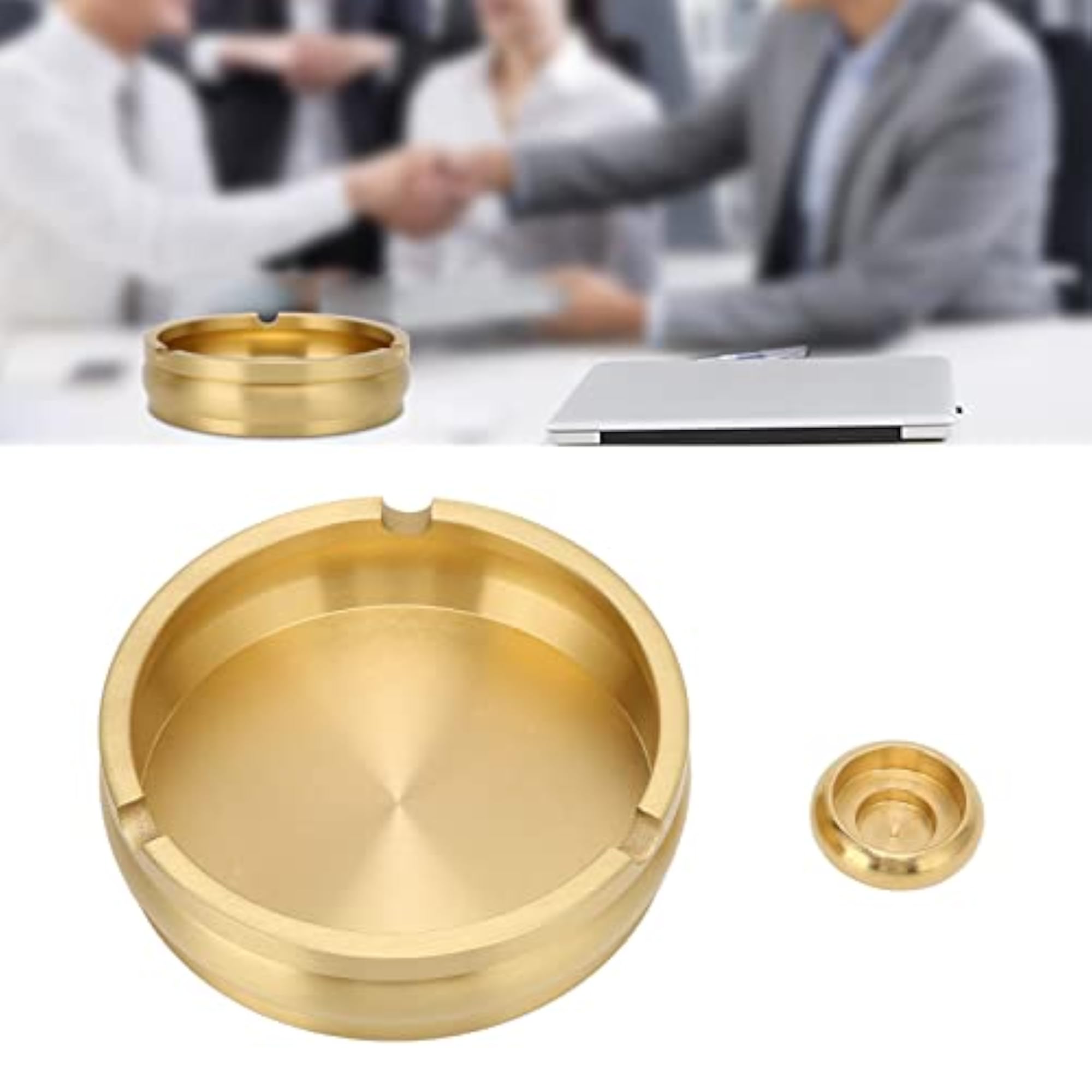 Durable Stainless Steel Ashtray for Home Office