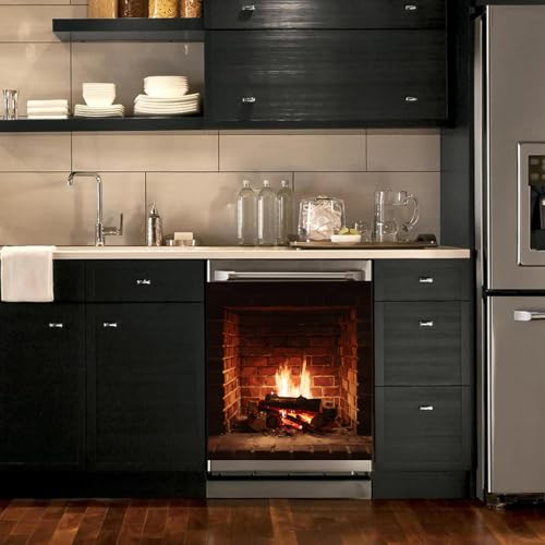 Image of BVBOX Dishwasher Magnet Cover 23 inchx26 inch, Reusable Magnetic Refrigerator Covers, Decorative Magnets Cover Fridge Door Skin Panel Stickers for Home Kitchen Appliance