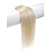 Emosa 100% Real Human Hair Remy Hair Extensions Clip In Extensions(#60 Platinum Blonde) (20inch,7pcs set)