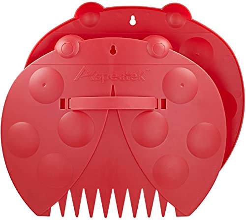 GardenHOME Garden and Yard Leaf Scoops Hand Rakes, Large Leaf Grabber with Leaf Claws for Easy Pick Up, Ladybug-Shaped (Red)