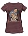cotton division Femme Wodpocats001 T shirt, Bordeaux, M EU