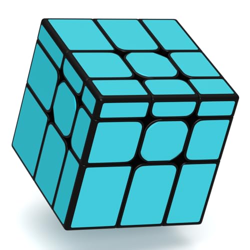 Vdealen Speed Cube Magique 3x3x3 Miroir Cube de Vitesse, Mirror Magic Cube Puzzle pour Débutants et Utilisateurs Avancés, Cadeau pour Enfants Les Adolescents Adultes