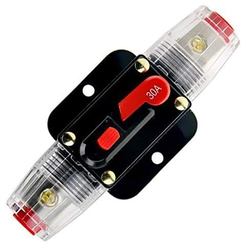 Mr. Ho DC 12V 30A Car Audio Inline Circuit Breaker Reset Fuse Holder for Amp or Other Car Electrical Appliances System Protection Cover