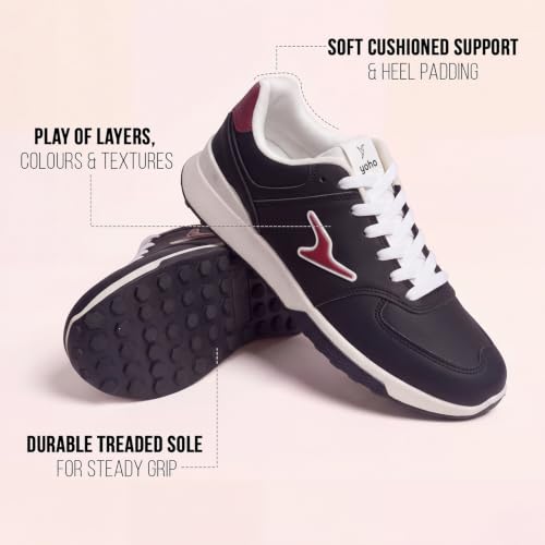 Image of YOHO Men's Sneakers Flo & Blazer | Stylish & Comfortable | Low Top, Lace Up Casual Shoes for Man /Gents