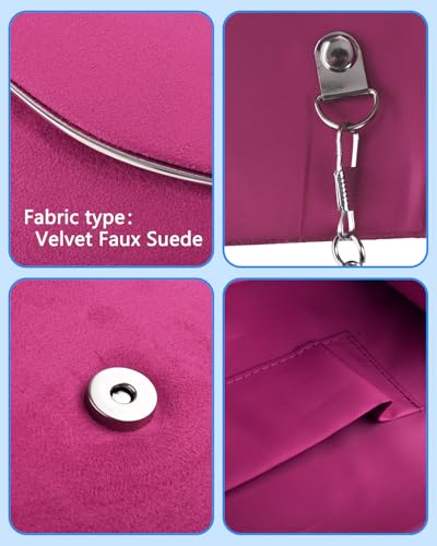 Image of TINDTOP Clutch Purses for Women, Formal Evening Bags Suede Shoulder Envelope Party Handbags Wedding Cocktail Prom Clutches