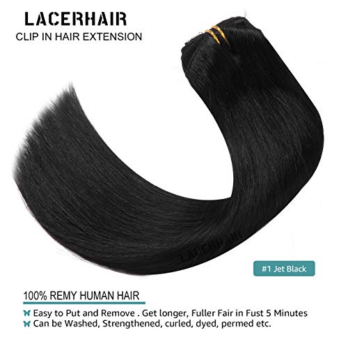 image for Lacer New Version Thick Hair Extensions Clip in Human Hair Full Head S