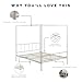 Novogratz Marion Canopy Bed, White, Full