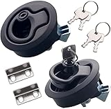STenkl-D 2PCS Boat Flush Pull Hatch Latch, Stainless Steel Marine Slam Latch Lock for RV Trailer Door Locks