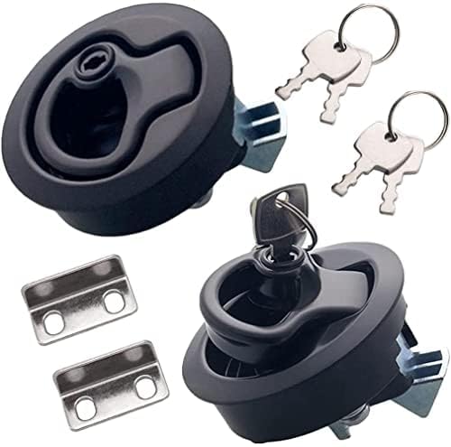 STenkl-D 2PCS Boat Flush Pull Hatch Latch, Stainless Steel Marine Slam Latch Lock for RV Trailer Door Locks