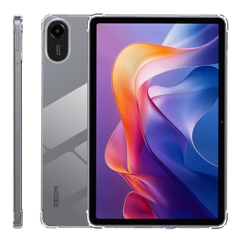 zZjoOoj Silicone Hülle Kompatibel mit Xiaomi Redmi Pad 2 (2025) 11 Zoll Tablet Hülle Cover, Ultra Thin Lightweight Protective Hülle,Soft TPU Thin Shockproof Tablet Protective Schutzhülle(Transparent)
