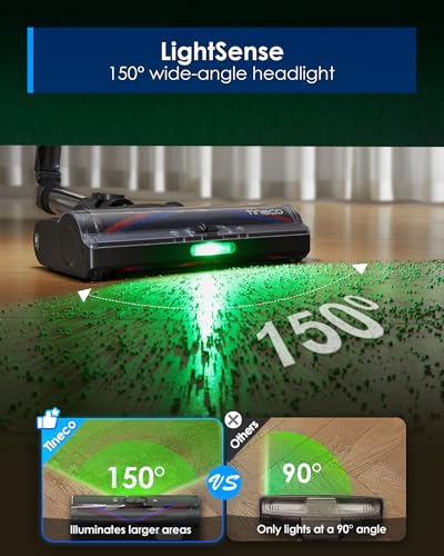 Image of Tineco Pure ONE S70 Cordless Vacuum Cleaner, 200AW Powerful Suction, Up to 95min Runtime, Zero Tangle Brush,180 Foldable Tube, Stick Vacuum Cleaner for Pet Hair, Carpet & Hard Floor (Gray)