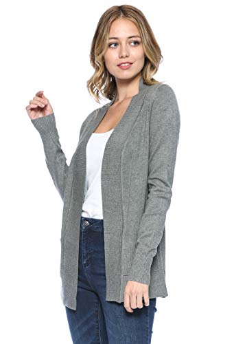 Image of Urban Look Womens Basic Long Sleeve Open Front Comfy Sweater Cardigan