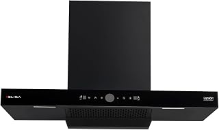 Elisa Orbit BLDC Black Wall Mounted Kitchen Chimney 90 CM