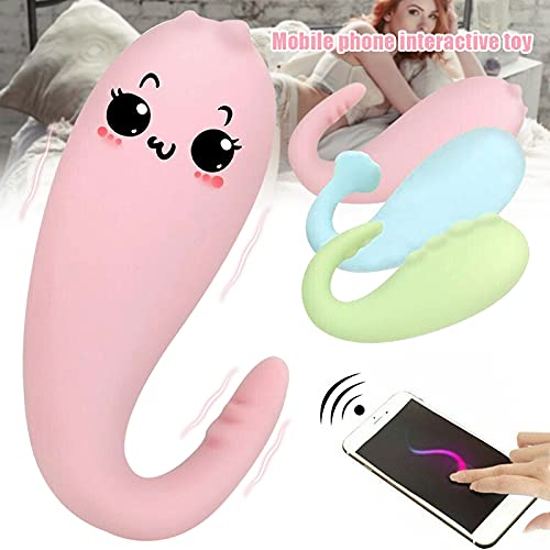 Vibrador de brinquedo interativo para celular, massageador, controle sem fio, silicone à prova d'ág