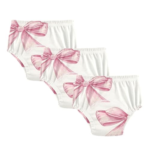 Coikll Bows and Ribbons Toddler Training Underwear Waterproof Baby Pee Pants -2T