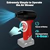 Soplador turbo mini portátil para batería Milwaukee M12 12V, ventilador inalámbrico de mano de alta velocidad con 4 velocidades, para limpieza de teclados de computadora, secado de cabello, campamento, exteriores 4