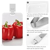 KLWQR Two Red Bell Peppers ID Badge Holder with Adjustable Lanyard Cute Name Badge Reel for Women Work Office Nurses Doctor, Style - Image 5