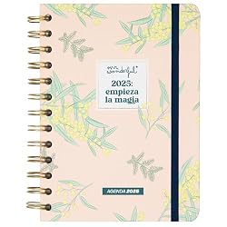 Mr. Wonderful - Agenda Office Pequeña 2025 Semanal - Empieza la magia - Incluye 8 Hojas de Pegatinas y Frases Diarias Motivacionales