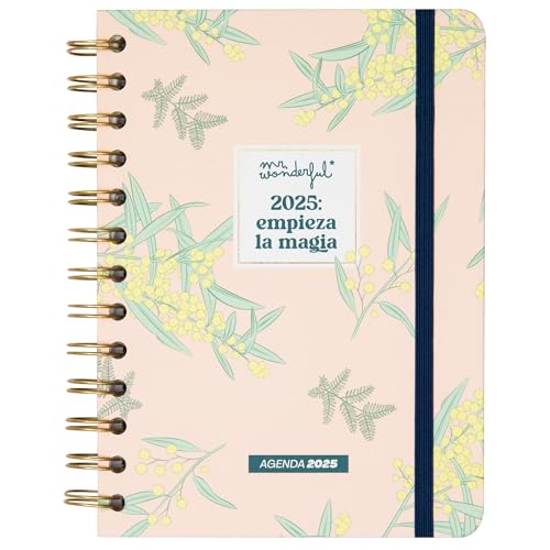 Mr. Wonderful - Small Office Agenda 2025 Weekly - Start the Magic - Includes 8 Sheets of Stickers and Motivational Daily Phrases