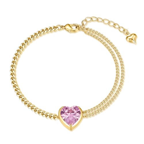 Dainty Layering Bracelets for Women 18 k Gold Plated Fashion Adjustable Chunky Cuban Paperclip Link Chain Bracelets Jewelry for Women Girls Gift